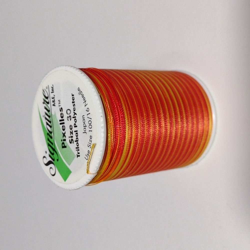 2/$20 Signature Pixelles Variegated Thread 500 YDS M30 Sunrise Rare